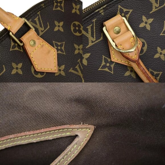 LOUIS VUITTON LV Logo Alma Hand Bag Monogram Leather Brown France 71EB743 - Picture 15 of 15